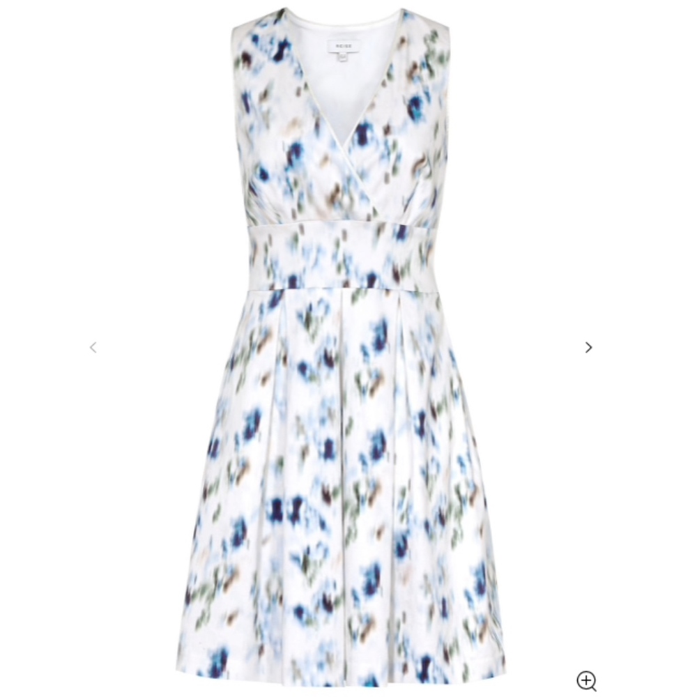 Reiss Anabella Cut Out Back Fit & Flare Dress